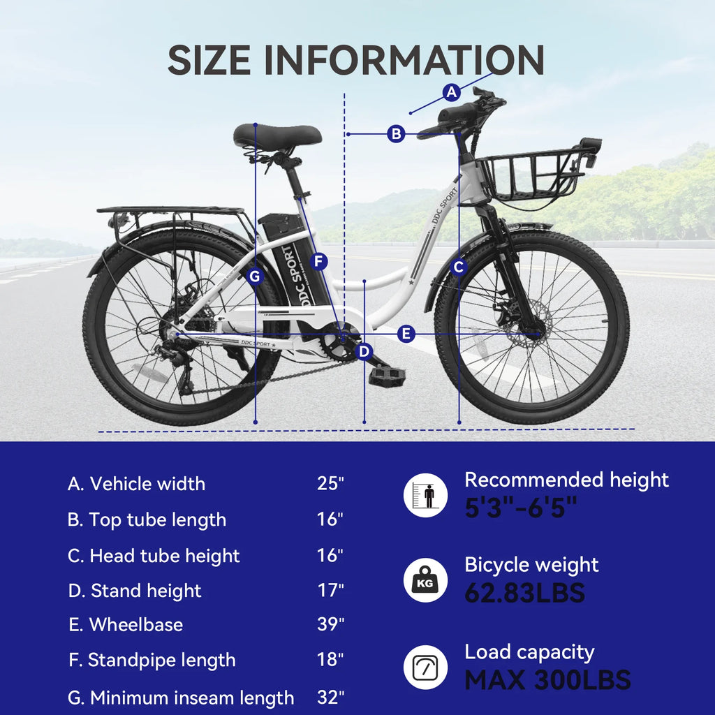 24” Cruiser Step-Through E-Bike