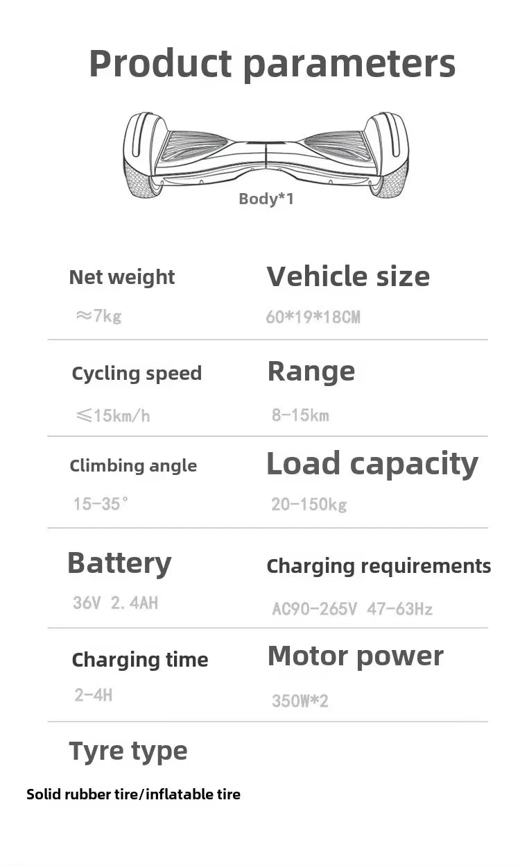 Luminous Balance Hoverboard